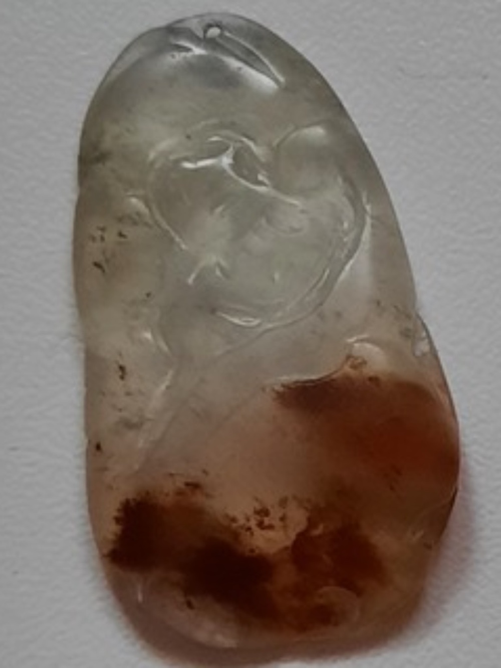 Chinese Carved Translucent Jade Jadeite Pendant for Necklace